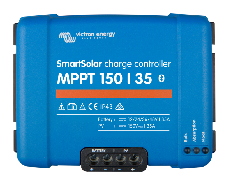 Victron Energy SmartSolar MPPT 150/35 12/24/36/48V-35A Solar Charge Controller Bluetooth Inside