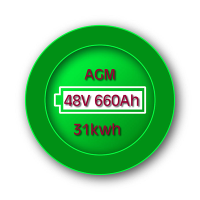 Off Grid AGM Battery Storage Kit 48V 660Ah 31KWh