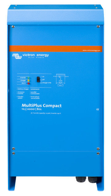 Victron MultiPlus Compact 12V DC to 2000VA 230V AC 80A Charging  30A ATS Inverter Charger