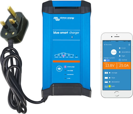 Victron Energy Blue Smart IP22 Battery Charger 12V 30A 230V/50Hz 3 Outs UK Plug