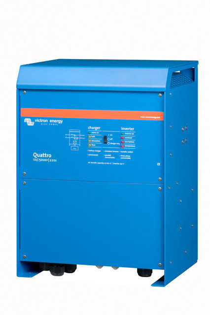Victron Quattro 12V DC to 5000VA 230V AC 220A Charging 100A ATS Inverter Charger