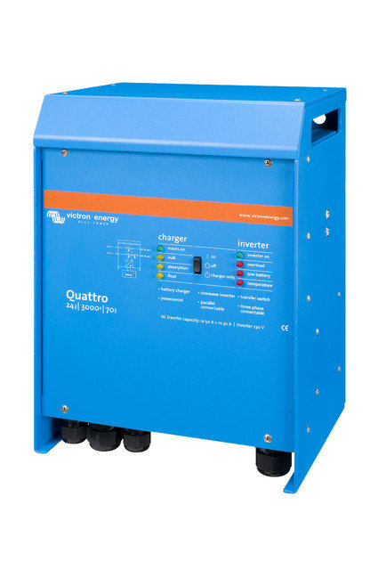Victron Quattro 24V DC to 3000VA 230V AC 70A Charging 50A ATS Inverter Charger