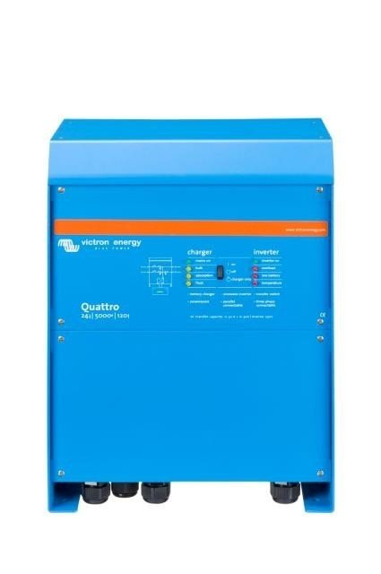 Victron Quattro 24V DC to 5000VA 230V AC 120A Charging 100A ATS Inverter Charger