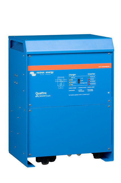 Victron Quattro 48V DC to 10KVA 230V AC 140A Charging 100A ATS Inverter Charger