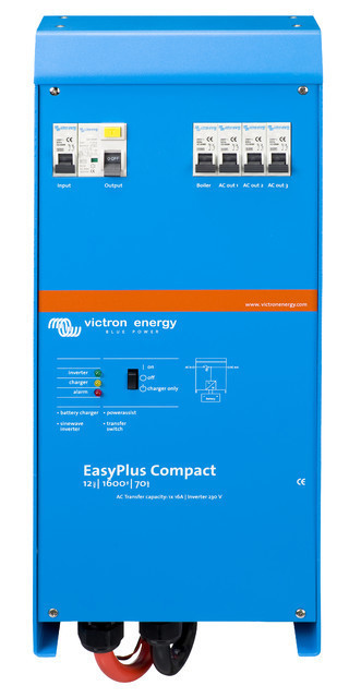 Victron EasyPlus Compact 12V DC to 1600VA 230V AC 70A Charging 16A  ATS Inverter Charger Combined Unit.