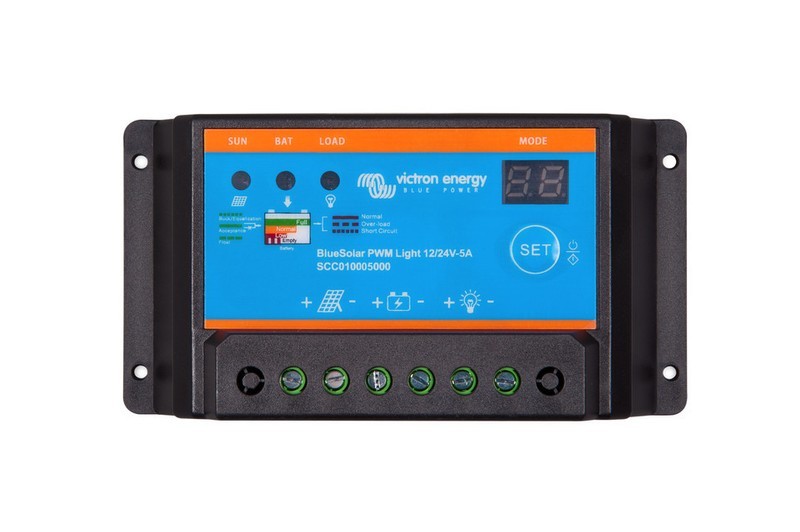Victron Energy BlueSolar PWM-Light Solar Charge Controller 12/24V 5A