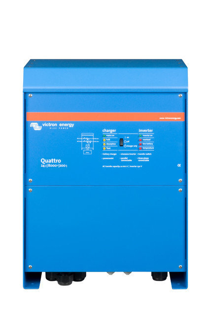 Victron Quattro 24V DC to 8000VA 230V AC 200A Charging 100A ATS Inverter Charger