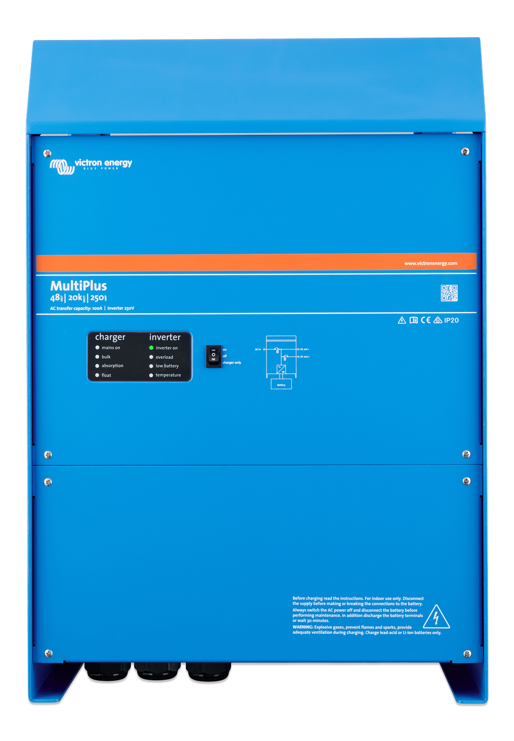 Victron MultiPlus 48V DC to 20KW 230V AC 250A Charging 100A ATS VE.Bus Inverter Charger