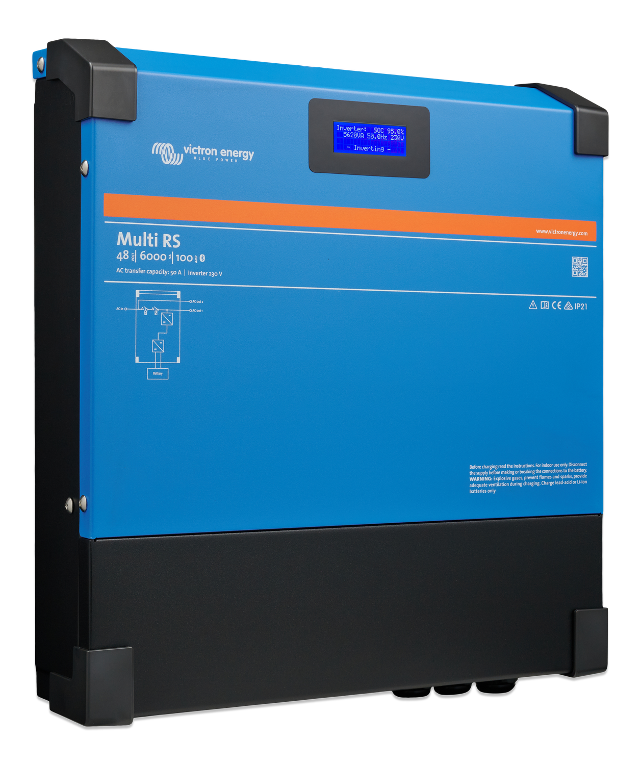 Victron Multi RS 48V DC to 5.2KW 230V AC 100A Charging 50A ATS VE Can Bluetooth Inverter Charger Without Solar