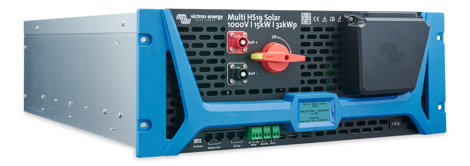 Victron Multi HS 19 48V DC to 15KW 400V AC Three Phase 41A Charging 32A ATS Inverter Charger 600V Solar MPPT 32KW Rack Mount System