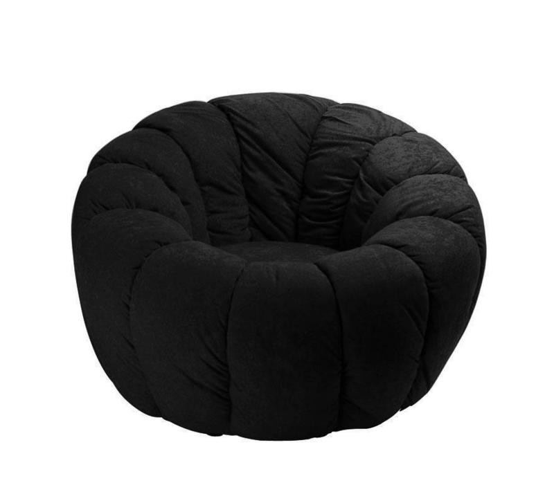 PUFF CUERO NEGRO