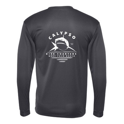Calypso Tiger Shark Diver Logo Sport-Tek Long Sleeve