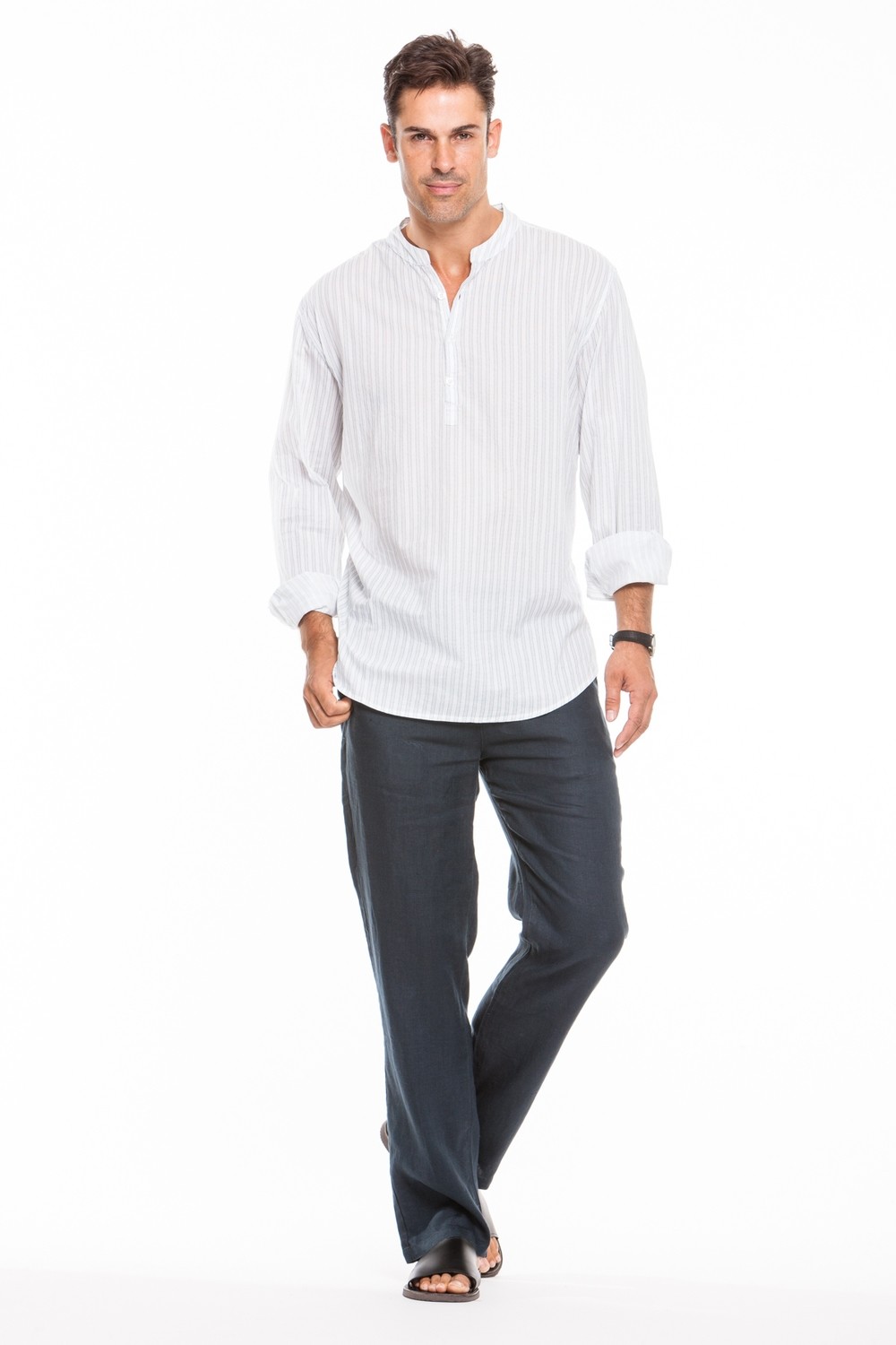 Cottonworx Shirt fine pin striped