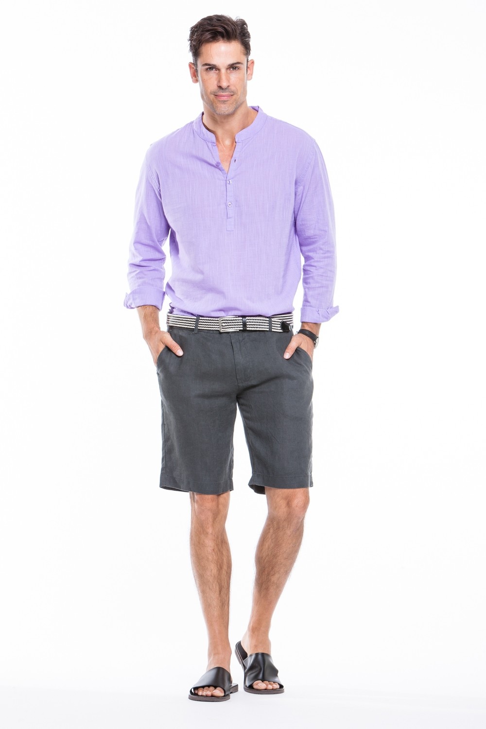 Edge Linen Sorts Grey