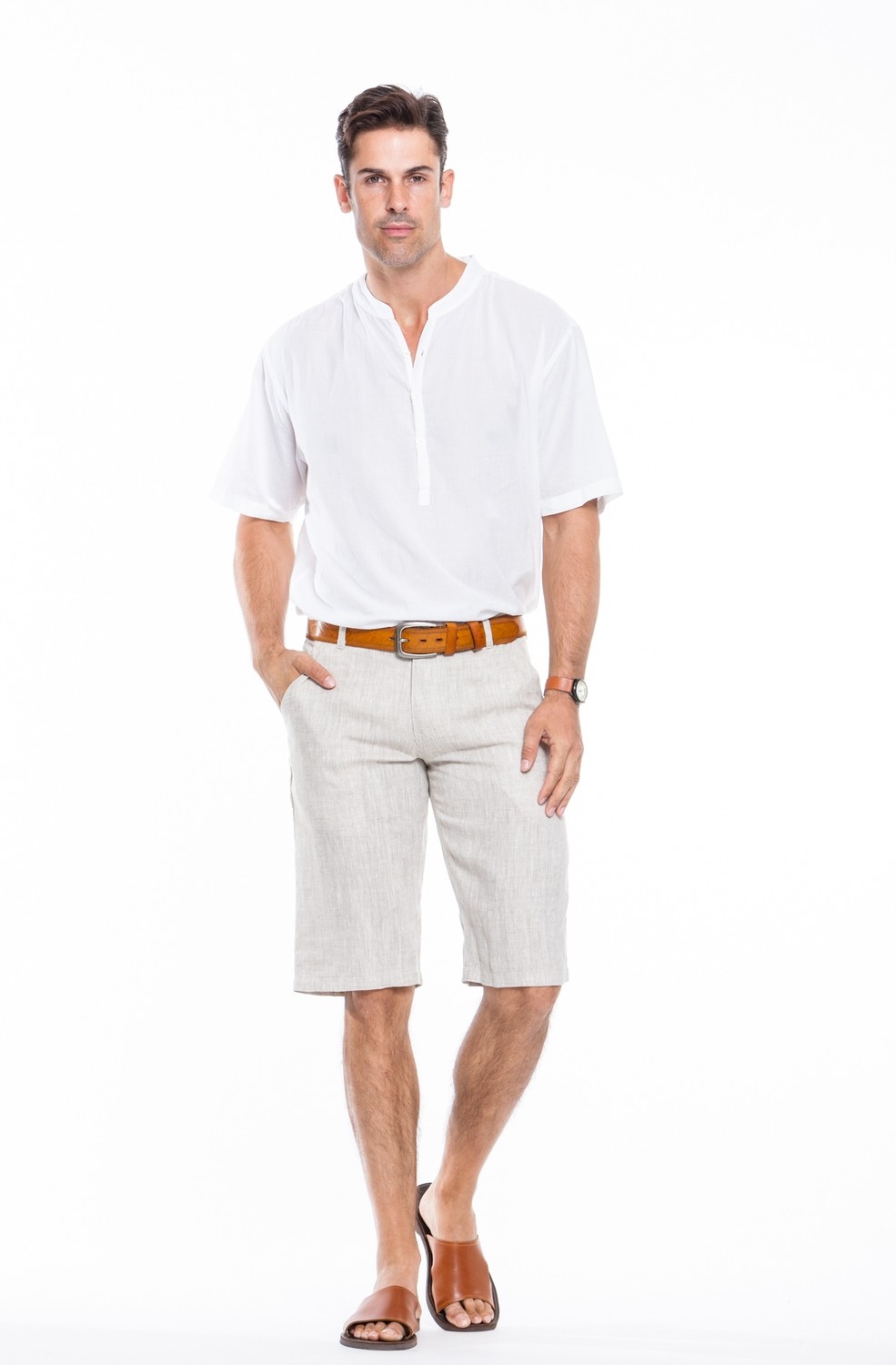 Cottonworx Linen Shorts Natural