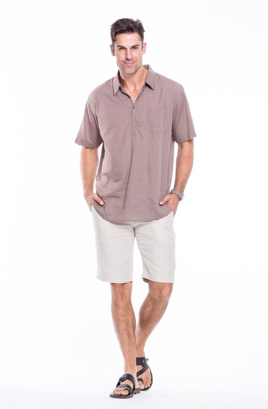 Edge Linen Shorts Cream
