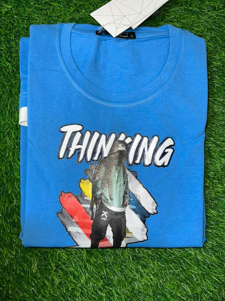 Mens T-shirt, Blue, slim fit