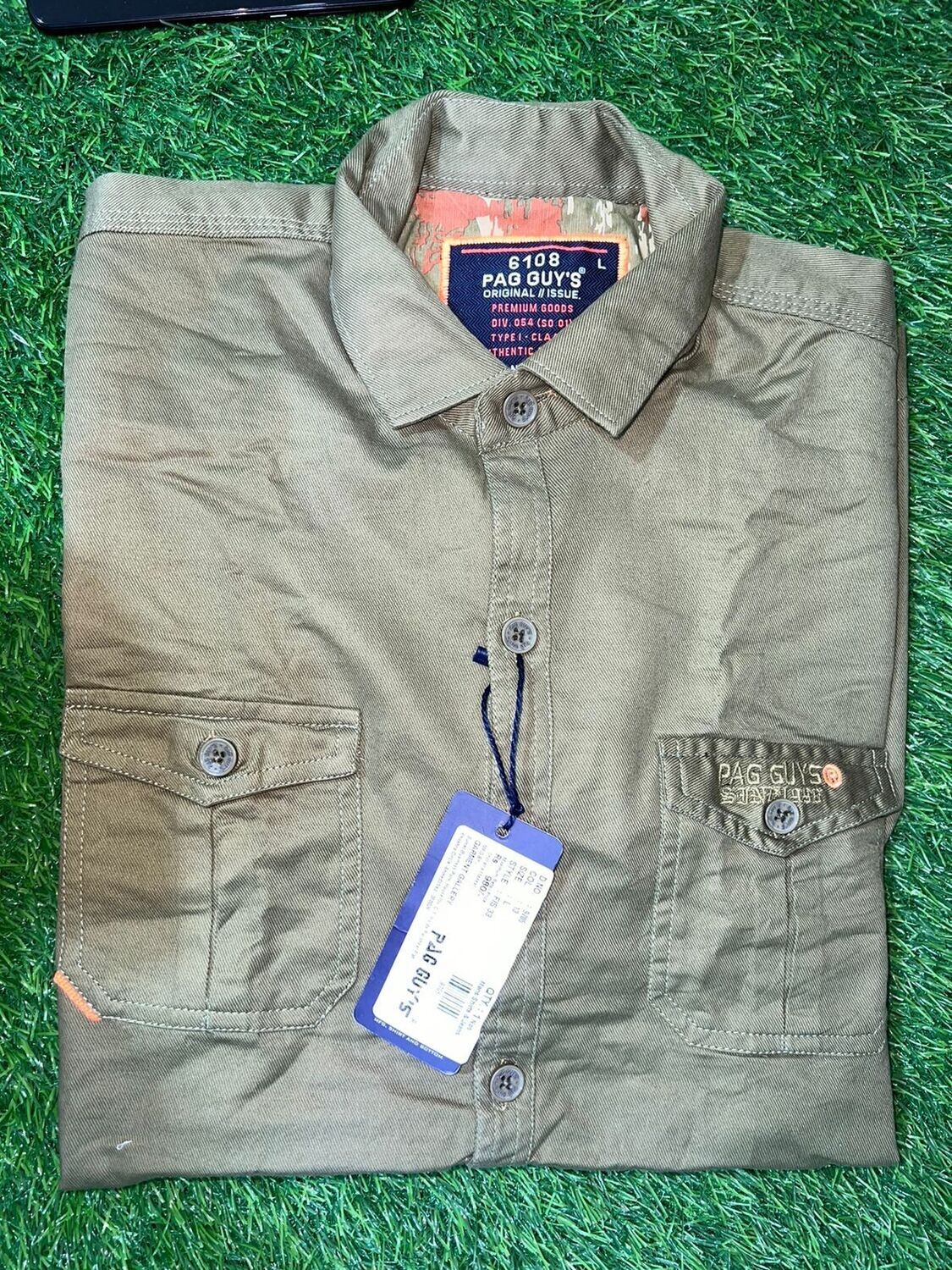 Men&#39; shirt, tan color, regular fit