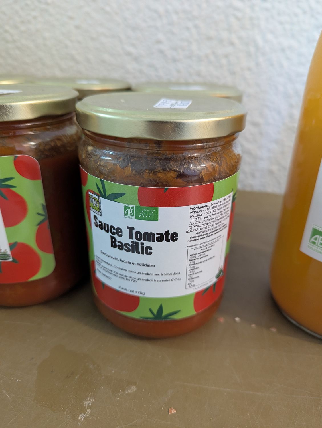 Sauce tomate basilic BIO / 470gr