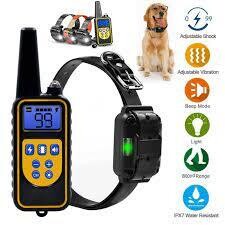 800yd Electric remote Dog Training Collar Waterproof Rechargeable LCD Display for All Size beep Shock Vibration mode 40%off