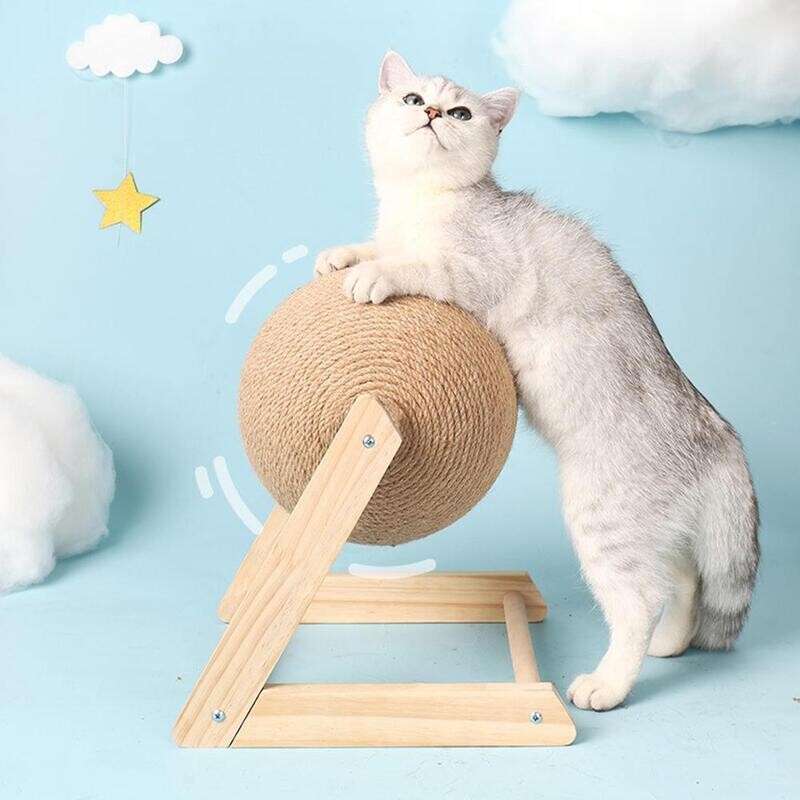 Cat Scratching Ball Toy Kitten Sisal Rope Ball Board Grinding Paws Toys Cats Scratcher Wear-resistant Pet Furniture supplies