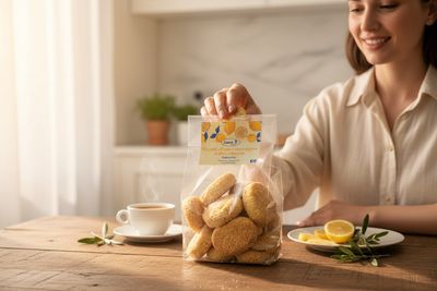 BISCOTTI ALL’OLIO EXTRAVERGINE D’OLIVA E LIMONE BISCOTTI ALL’OLIO EXTRAVERGINE D’OLIVA E LIMONE