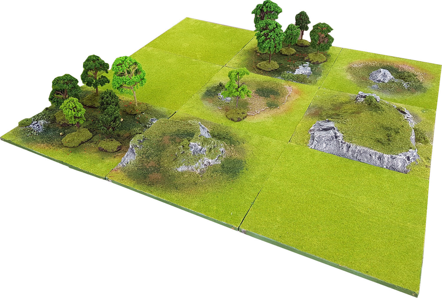 WARGAME Terrain Scenery Snow lands Modular Gaming Board 3/'x3/' Set with terrain
