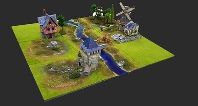 3'x3' STREAM VALE Battlefield Set