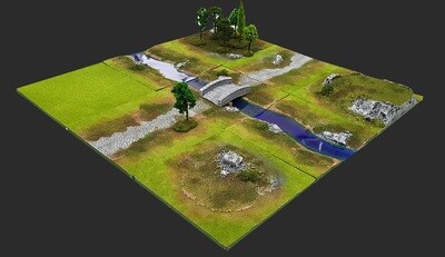 3'x3' STREAM FORD Battlefield Set