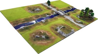 4&#39;x3&#39; RIVER GLEN Battlefield Set