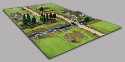6&#39;x4&#39; RIVER CROSSING Battlefield Set