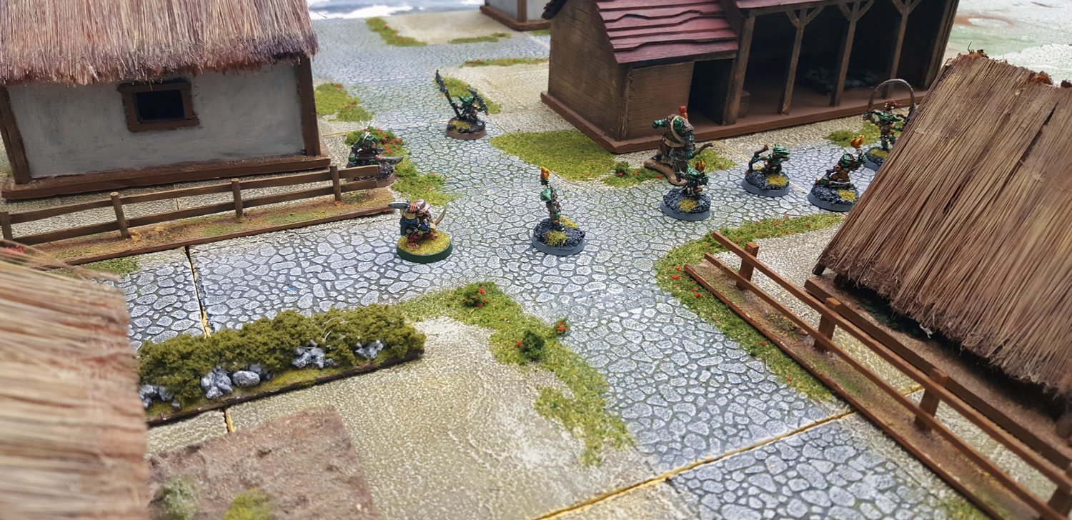 Rustic Theme Example (Buildings and models included only for demonstration purposes; not part of the sets)