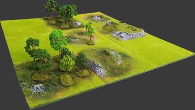 &quot;Yavin-4&quot; 3&#39;x3&#39; Green Spring Battlefield Set