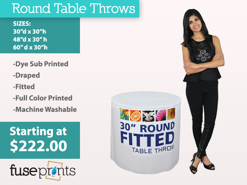 Round Full Color Table Throws