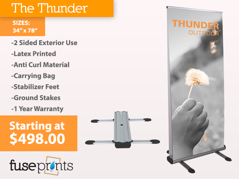 Exterior Banner Stand 2-Sided