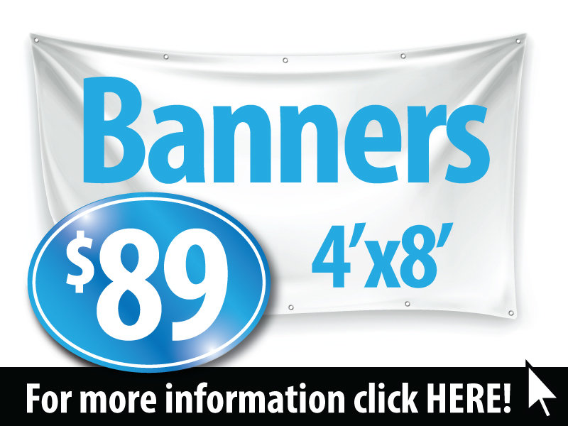Printed Banner Special, 4'x8' Banner