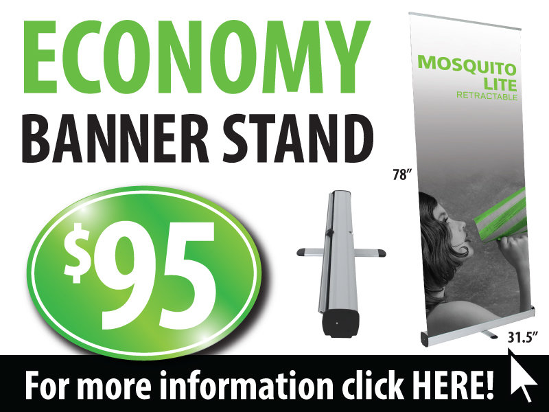 Economy Banner Stand, Pull Up Banner, Pop Up Banner Stand