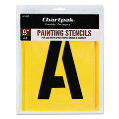 CHARTPAK/PICKETT Painting Stencil Set  A-Z Set  Manila  26/set; UNIT OF MEASURE: SE