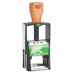 CONSOLIDATED STAMP 2000 Plus Green Line Self-Inking Heavy Duty Stamp  1 1/4 X 5/8  Black; UNIT OF MEASURE: EA
