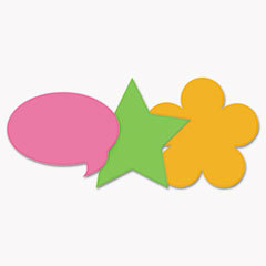 CONSOLIDATED STAMP Die Cut Paper Signs  5 1/4 X 5 1/4  Assorted Shapes/colors  One Pack Of 72 Each; UNIT OF MEASURE: EA