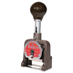 ADVANTUS CORPORATION Multiple Movement Numbering Machine  Six Wheels  Re-Inkable  Size G  Black; UNIT OF MEASURE: EA