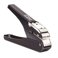 MCGILL METAL PRODUCTS CO. Handheld Badge Punch  9/16 X 1/8 Horizontal Slot  1/4in Reach  Black/chrome; UNIT OF MEASURE: EA