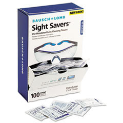 BAUSCH &amp; LOMB  INC. Sight Savers Premoistened Lens Cleaning Tissues  100 Tissues/box; UNIT OF MEASURE: BX