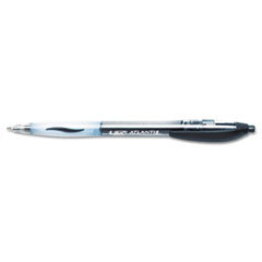 BIC CORP. Atlantis Ballpoint Retractable Ball Pen  Black Ink  Medium  Dozen; UNIT OF MEASURE: DZ