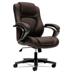 BASYX Vl402 Series Mid-Back Managerial Chair  Brown Vinyl; UNIT OF MEASURE: EA