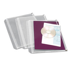 CARDINAL BRANDS INC. Zippered Binder Pockets  8-1/2 X 11  Clear  3 Pockets/pack; UNIT OF MEASURE: PG