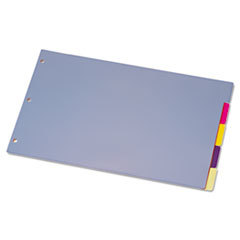 CARDINAL BRANDS INC. Tabloid-Size Poly Index Divider  5-Tab  Assorted Colors; UNIT OF MEASURE: PG