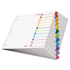 CARDINAL BRANDS INC. Tabloid Onestep Index System  12-Tab  1-12  11 X 17  Multicolor Tabs  12/set; UNIT OF MEASURE: SE