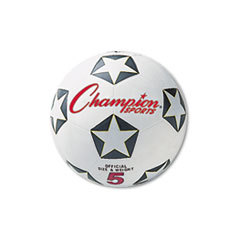 CHAMPION SPORT Rubber Sports Ball  For Soccer  No. 4  White/black; UNIT OF MEASURE: EA