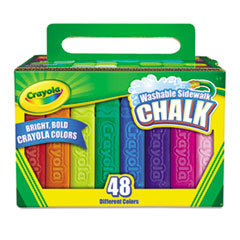 BINNEY &amp; SMITH / CRAYOLA Washable Sidewalk Chalk  48 Assorted Bright Colors; UNIT OF MEASURE: EA